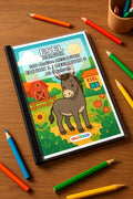 Esel Malbuch 100 Ausmalbilder gedruckt+gebunden – Mockup-Ansicht