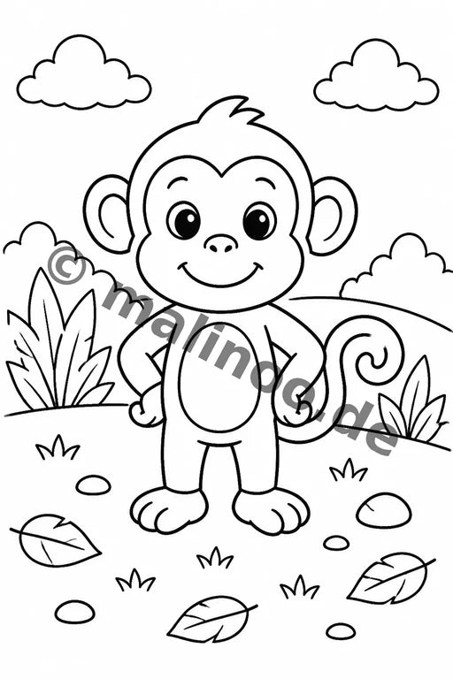 Esel Malbuch 20 Ausmalbilder PDF Download – Vorschaubild 1