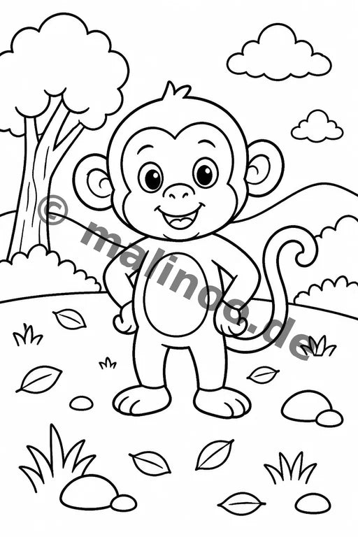 Esel Malbuch 20 Ausmalbilder PDF Download – Vorschaubild 1