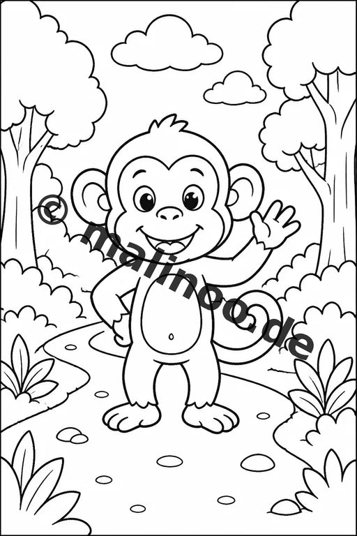 Esel Malbuch 20 Ausmalbilder PDF Download digital – Vorschaubild 2