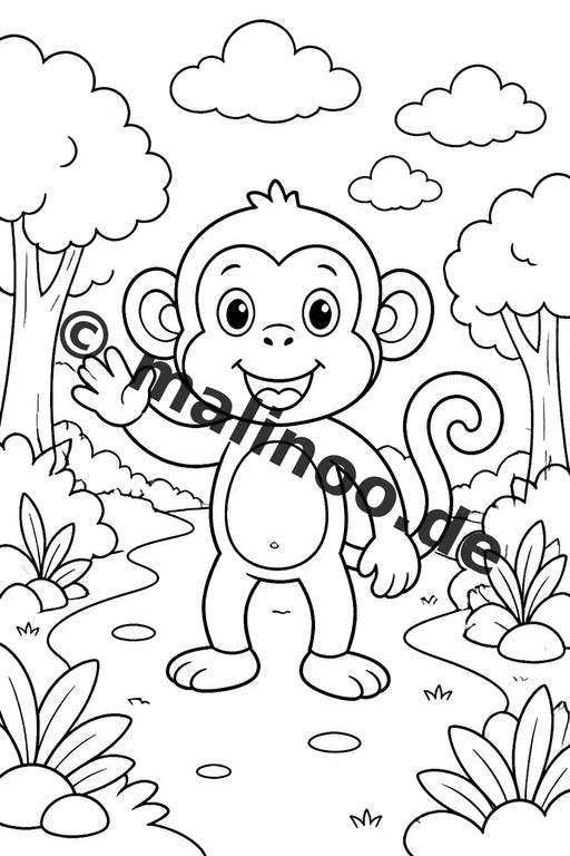 Esel Malbuch 20 Ausmalbilder PDF Download digital – Vorschaubild 2