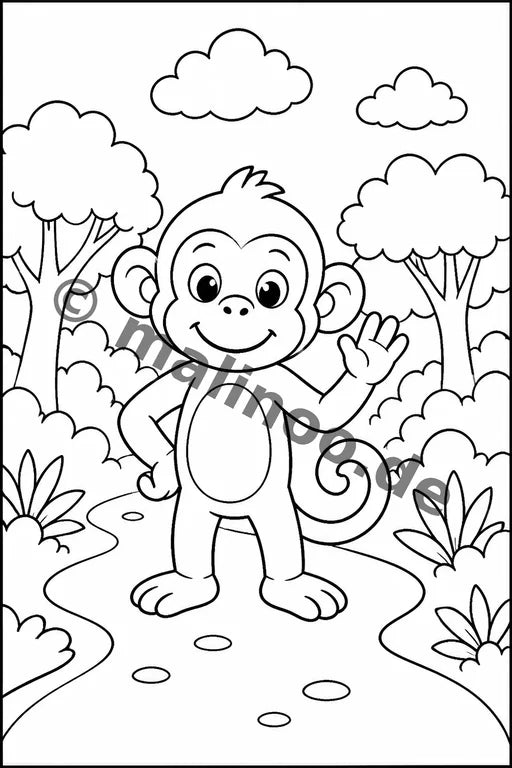 Esel Malbuch 20 Ausmalbilder PDF Download – Vorschaubild 3