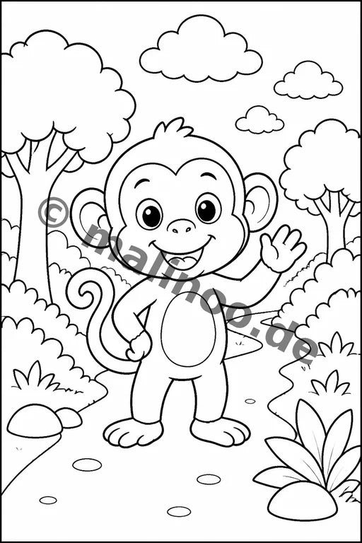 Esel Malbuch 20 Ausmalbilder PDF Download – Vorschaubild 3