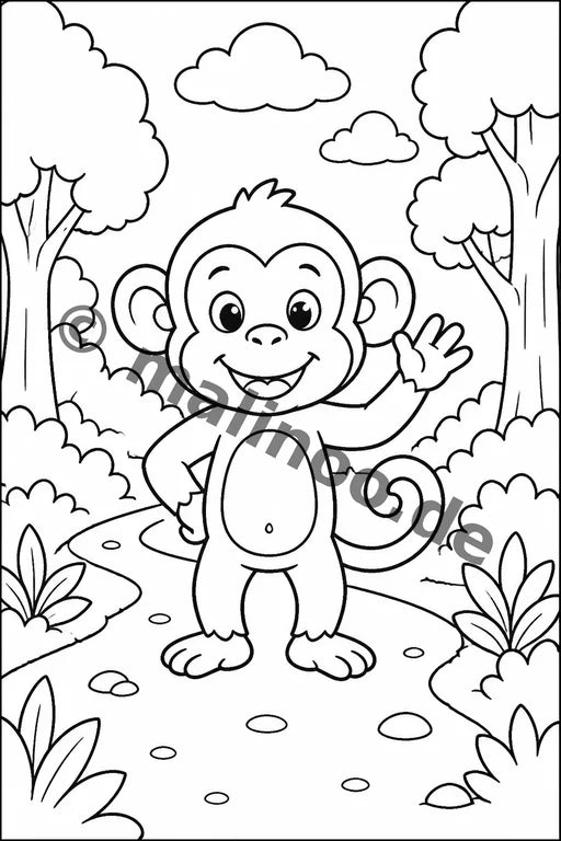 Esel Malbuch 20 Ausmalbilder PDF Download – Vorschaubild 3