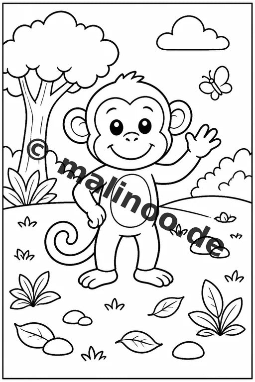 Esel Malbuch 50 Ausmalbilder PDF Download digital – Vorschaubild 1