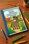 Esel Malbuch 50 Ausmalbilder gedruckt+gebunden – Mockup-Ansicht