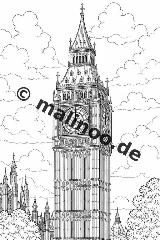 Europa Malbuch 100 Ausmalbilder PDF Download digital – Vorschaubild 2