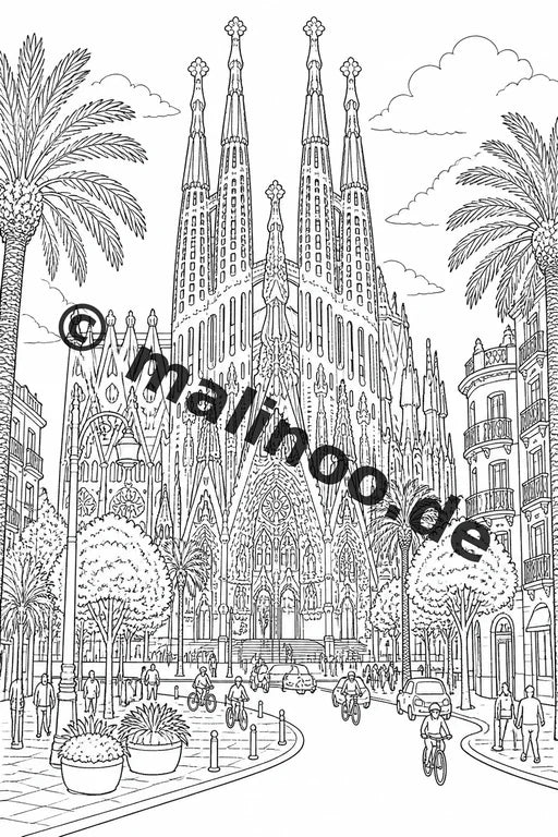 Europa Malbuch 100 Ausmalbilder PDF Download digital – Vorschaubild 3