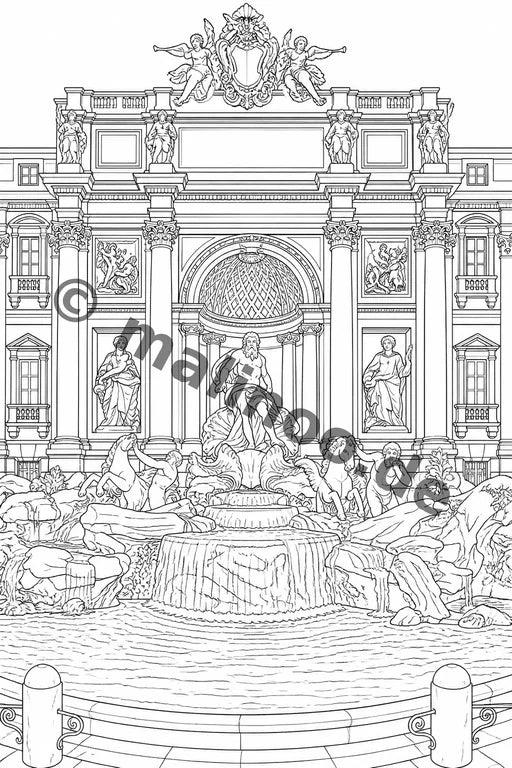 Europa Malbuch 100 Ausmalbilder PDF Download – Vorschaubild 4