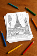 Europa Malbuch 100 Ausmalbilder gedruckt+lose – Mockup-Ansicht