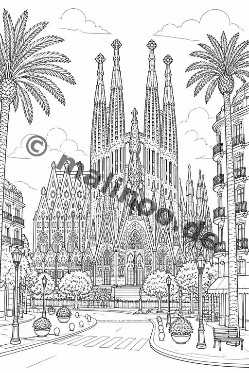 Europa Malbuch 100 Ausmalbilder gedruckt+lose – Vorschaubild 3