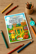 Europa Malbuch 20 Ausmalbilder PDF Download – Mockup-Ansicht