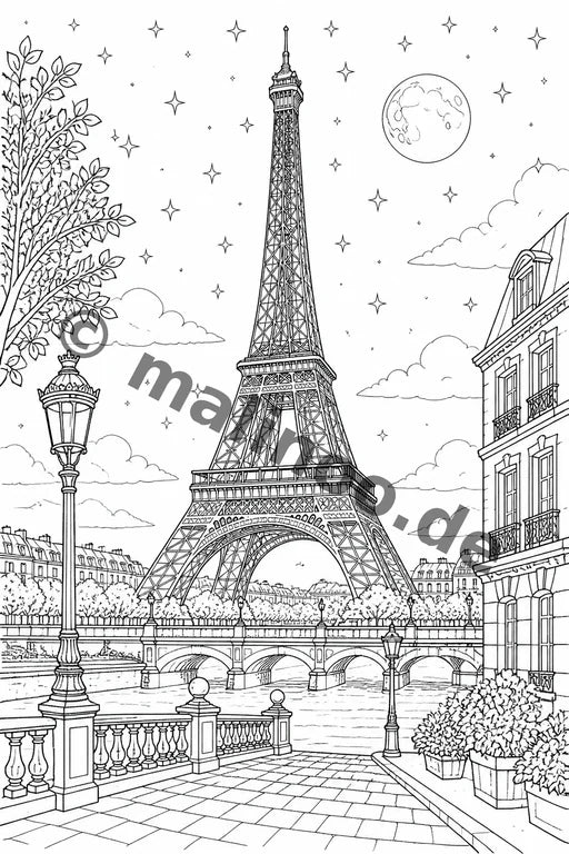 Europa Malbuch 20 Ausmalbilder PDF Download – Vorschaubild 1