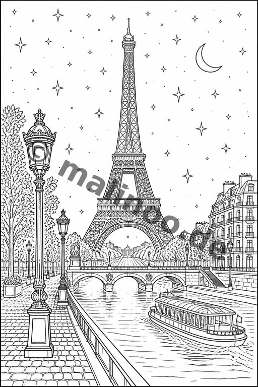 Europa Malbuch 20 Ausmalbilder PDF Download – Vorschaubild 1