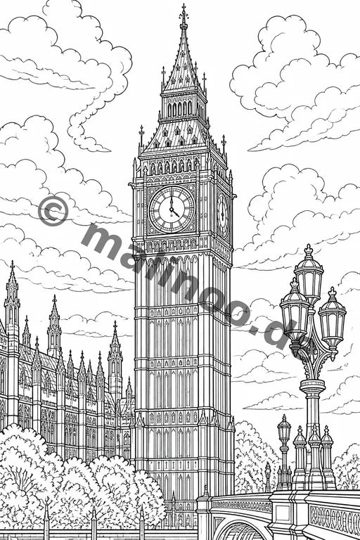 Europa Malbuch 20 Ausmalbilder PDF Download – Vorschaubild 2