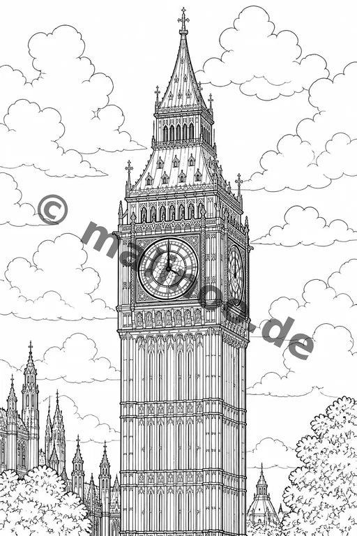 Europa Malbuch 20 Ausmalbilder PDF Download – Vorschaubild 2