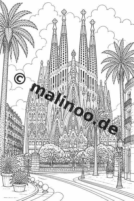 Europa Malbuch 20 Ausmalbilder PDF Download digital – Vorschaubild 3