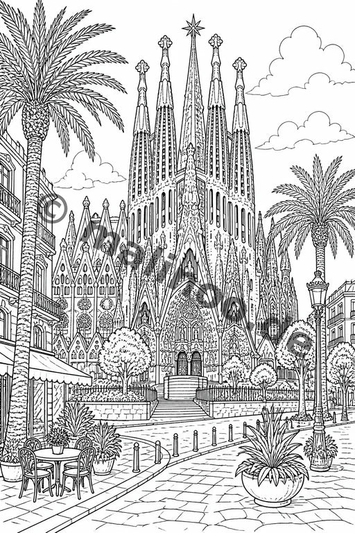 Europa Malbuch 20 Ausmalbilder PDF Download – Vorschaubild 3