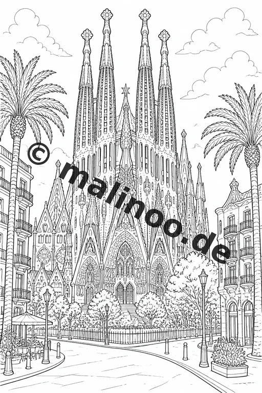 Europa Malbuch 20 Ausmalbilder PDF Download digital – Vorschaubild 3
