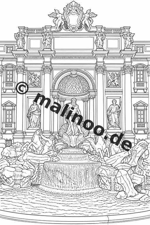 Europa Malbuch 20 Ausmalbilder gedruckt und gebunden – Vorschaubild 4