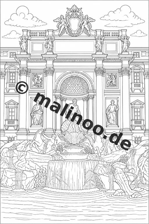 Europa Malbuch 20 Ausmalbilder gedruckt und gebunden – Vorschaubild 4