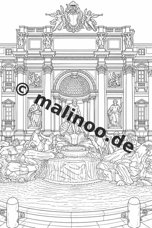 Europa Malbuch 20 Ausmalbilder gedruckt und gebunden – Vorschaubild 4
