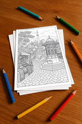 Europa Malbuch 20 Ausmalbilder gedruckt+lose – Mockup-Ansicht