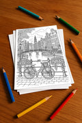 Europa Malbuch 20 Ausmalbilder gedruckt+lose – Mockup-Ansicht