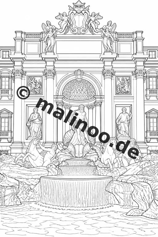 Europa Malbuch 20 Ausmalbilder gedruckt, ungebunden – Vorschaubild 4