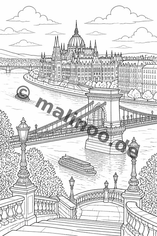 Europa Malbuch 20 Ausmalbilder gedruckt+lose – Vorschaubild 6