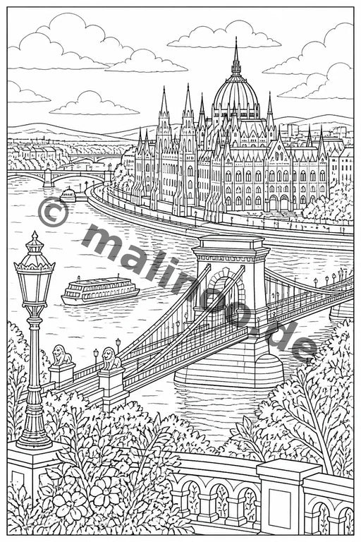 Europa Malbuch 20 Ausmalbilder gedruckt+lose – Vorschaubild 6