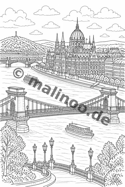 Europa Malbuch 20 Ausmalbilder gedruckt+lose – Vorschaubild 6