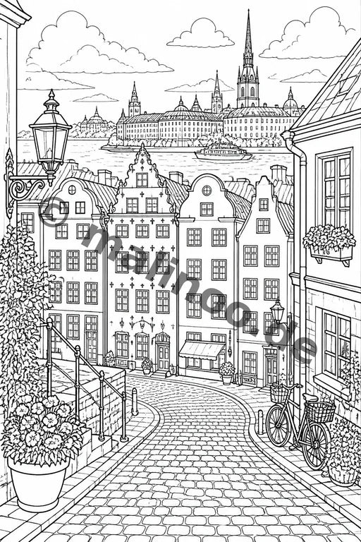 Europa Malbuch 20 Ausmalbilder gedruckt+lose – Vorschaubild 9