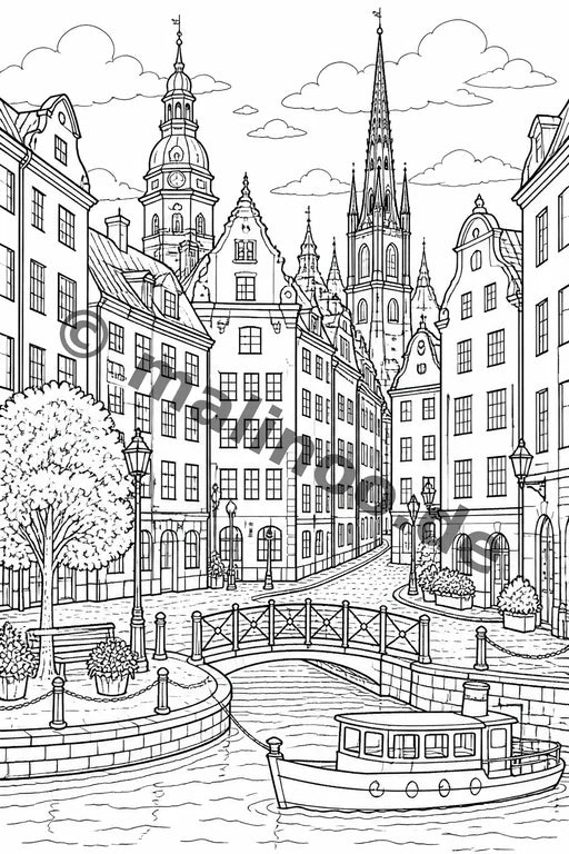 Europa Malbuch 20 Ausmalbilder gedruckt+lose – Vorschaubild 9