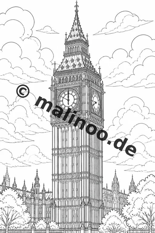 Europa Malbuch 50 Ausmalbilder gedruckt und gebunden – Vorschaubild 2