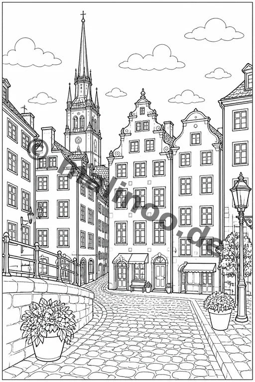 Europa Malbuch 50 Ausmalbilder gedruckt+gebunden – Vorschaubild 9