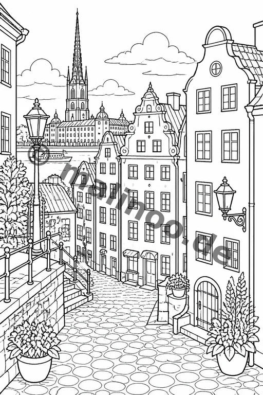 Europa Malbuch 50 Ausmalbilder gedruckt+lose – Vorschaubild 9