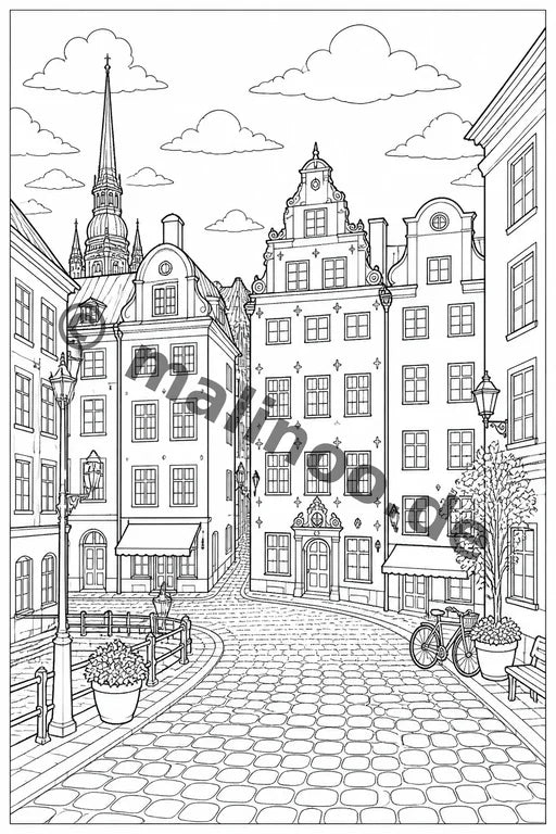 Europa Malbuch 50 Ausmalbilder gedruckt+lose – Vorschaubild 9