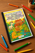 Fabelwesen Malbuch 100 Ausmalbilder gedruckt+gebunden – Mockup-Ansicht