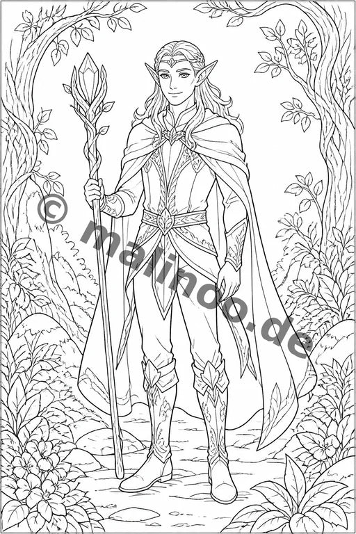 Fabelwesen Malbuch 100 Ausmalbilder gedruckt+lose – Vorschaubild 8