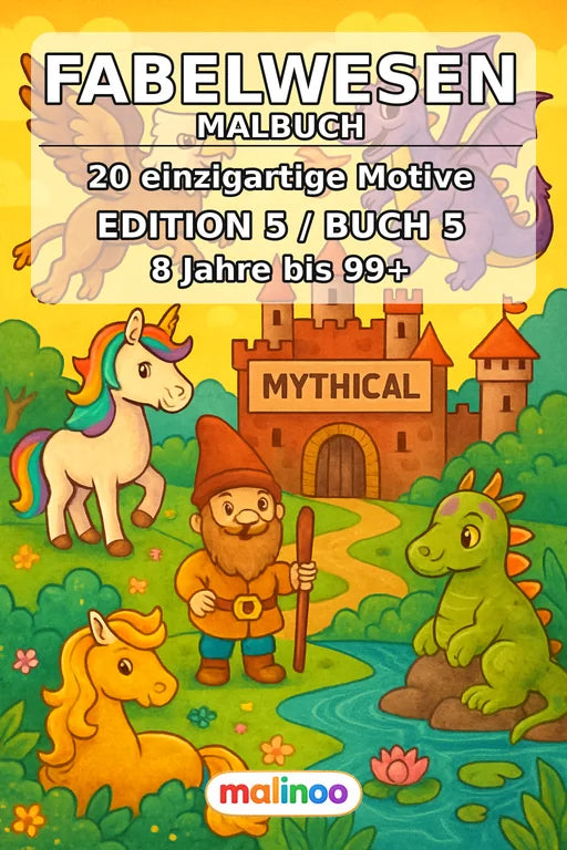 Fabelwesen Malbuch 20 Ausmalbilder PDF Download – Cover