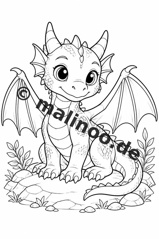 Fabelwesen Malbuch 20 Ausmalbilder PDF Download digital – Vorschaubild 2