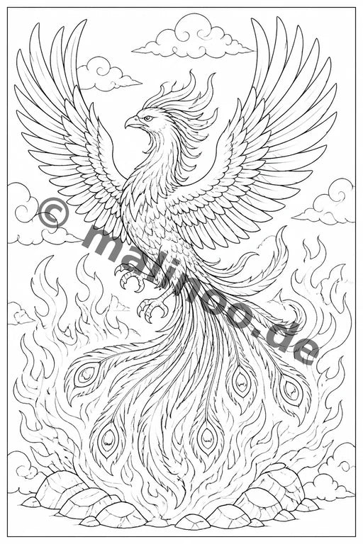 Fabelwesen Malbuch 20 Ausmalbilder PDF Download – Vorschaubild 3