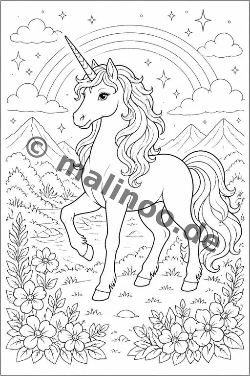Fabelwesen Malbuch 20 Ausmalbilder PDF Download – Vorschaubild 4