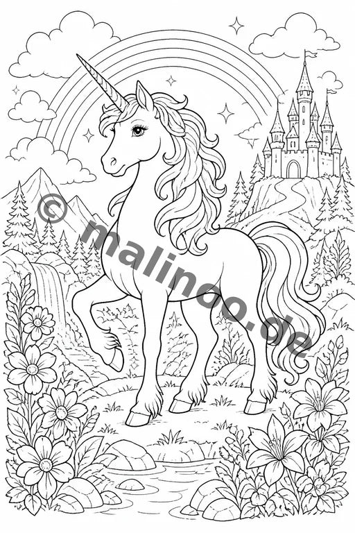 Fabelwesen Malbuch 20 Ausmalbilder PDF Download – Vorschaubild 4