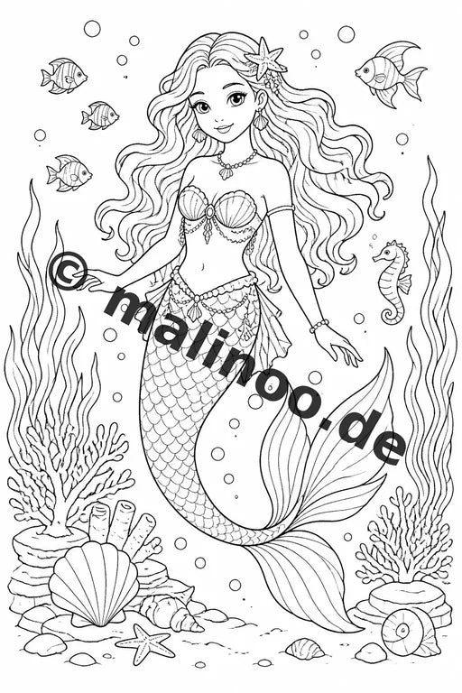 Fabelwesen Malbuch 20 Ausmalbilder PDF Download digital – Vorschaubild 5