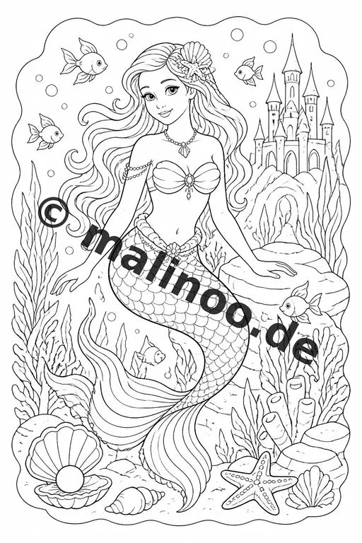 Fabelwesen Malbuch 20 Ausmalbilder PDF Download digital – Vorschaubild 5