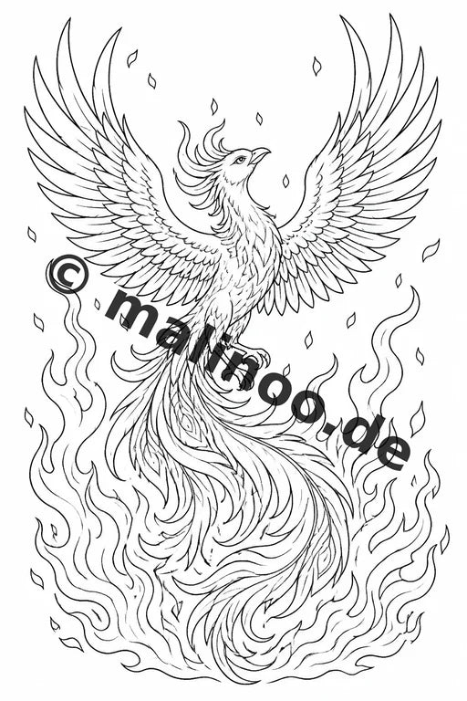 Fabelwesen Malbuch 20 Ausmalbilder gedruckt, ungebunden – Vorschaubild 3