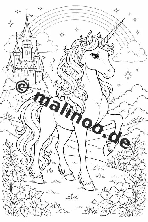 Fabelwesen Malbuch 20 Ausmalbilder gedruckt, ungebunden – Vorschaubild 4