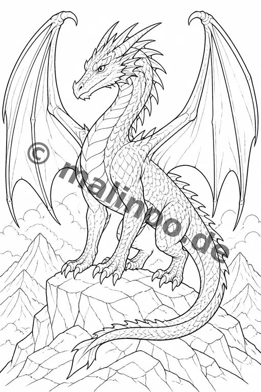 Fabelwesen Malbuch 50 Ausmalbilder PDF Download – Vorschaubild 1